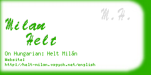 milan helt business card